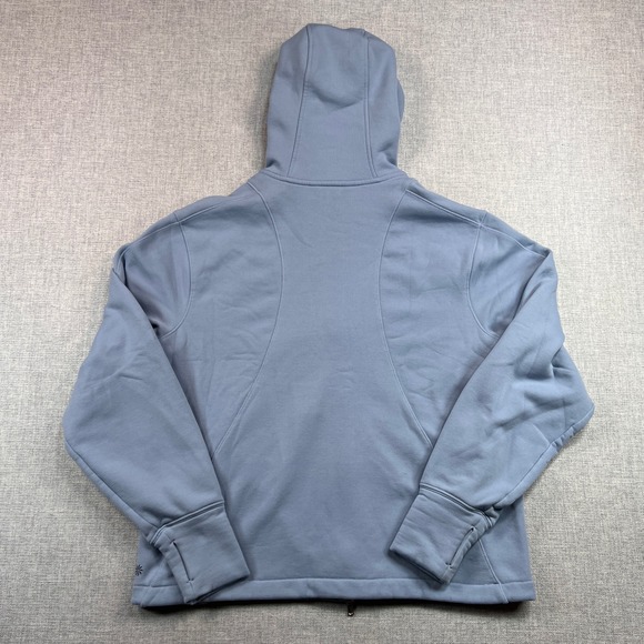 Athleta Altitude Polartec Hooded Jacket Women Medium Blue Athleisure Sporty Gym - Picture 6 of 12